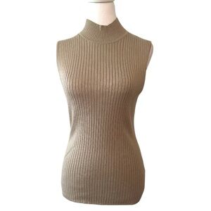 Madison Grey Ribbed Knit Sleeveless Top